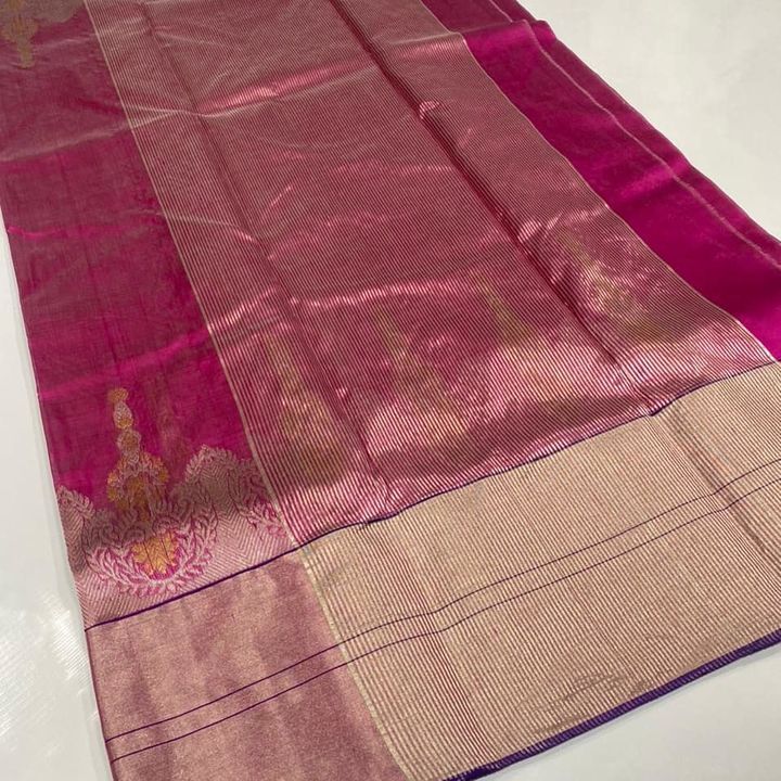Chanderi handloom pattu silk saree uploaded by business on 8/11/2021
