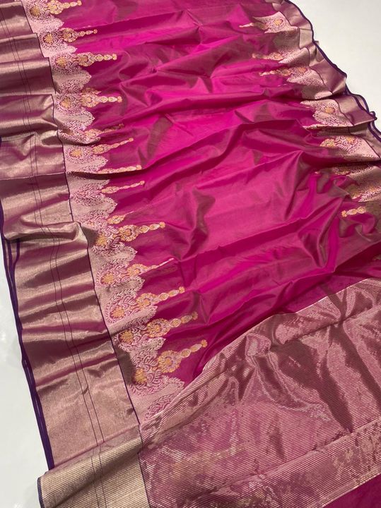 Chanderi handloom pattu silk saree uploaded by M/s Fankar on 8/11/2021