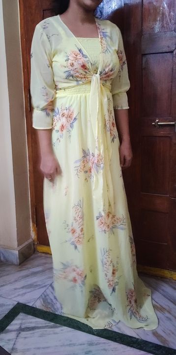 Dress with shrug uploaded by Lavi Lavanya on 8/11/2021