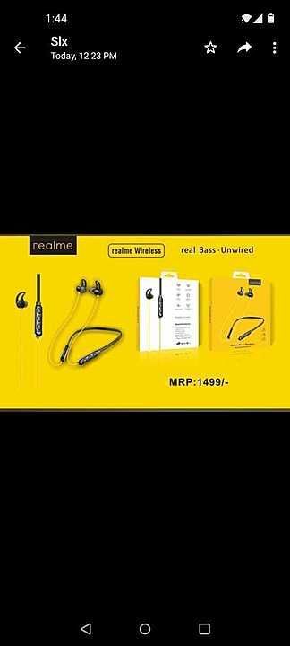 Post image Hey! Checkout my new collection called Real me Bluetooth neck band .