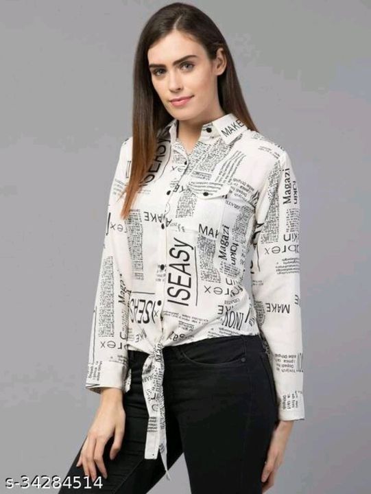 Text printed shirt for women  uploaded by business on 8/11/2021