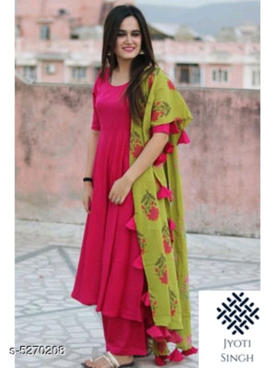 Kurti with Palazzo with dupatta uploaded by business on 8/11/2021