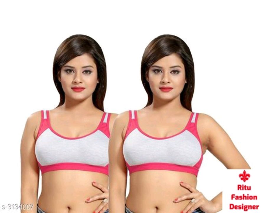 Comfy Women's Cotton Solid Non-Padded Sports Bra (Pack Of 2) uploaded by Manmohan Srivastava on 8/11/2021