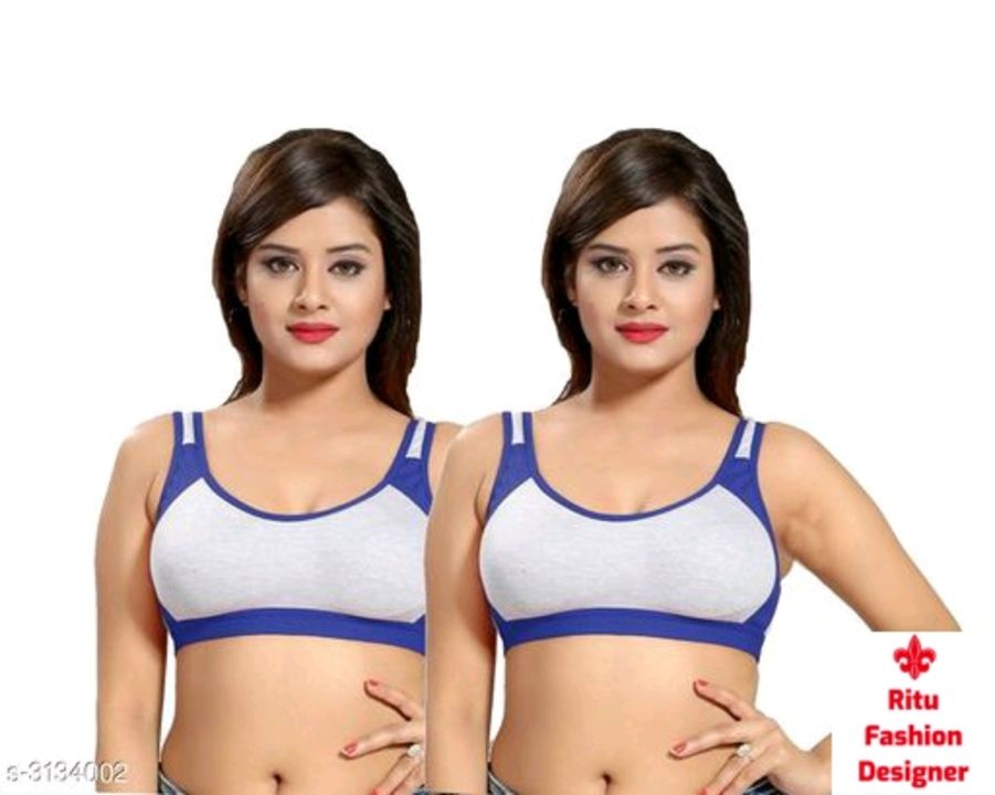 Comfy Women's Cotton Solid Non-Padded Sports Bra (Pack Of 2) uploaded by Manmohan Srivastava on 8/11/2021