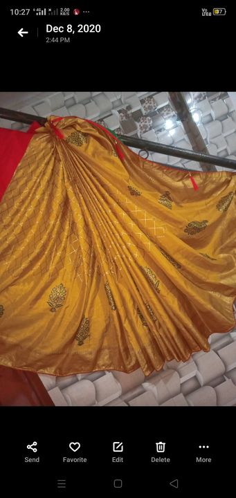 Golden saree uploaded by business on 8/11/2021