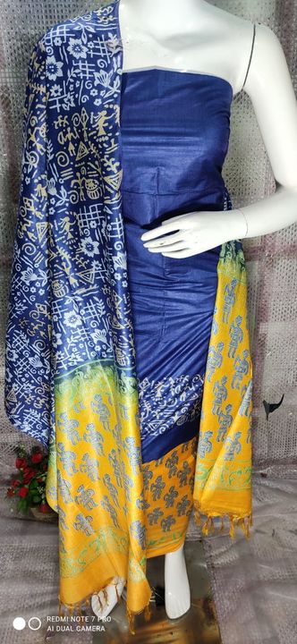 Post image Im manufacture All India wholesale 
Reseller And wholesale most welcome 
Form  bhagalpuri silk city Bihar 
Saree and suit. All Available 
Fully set silk not missing 
WhatsApp 6204185717