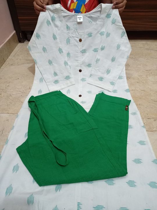 KHADI KURTI WITH PENCIL PANT SET  uploaded by business on 8/12/2021