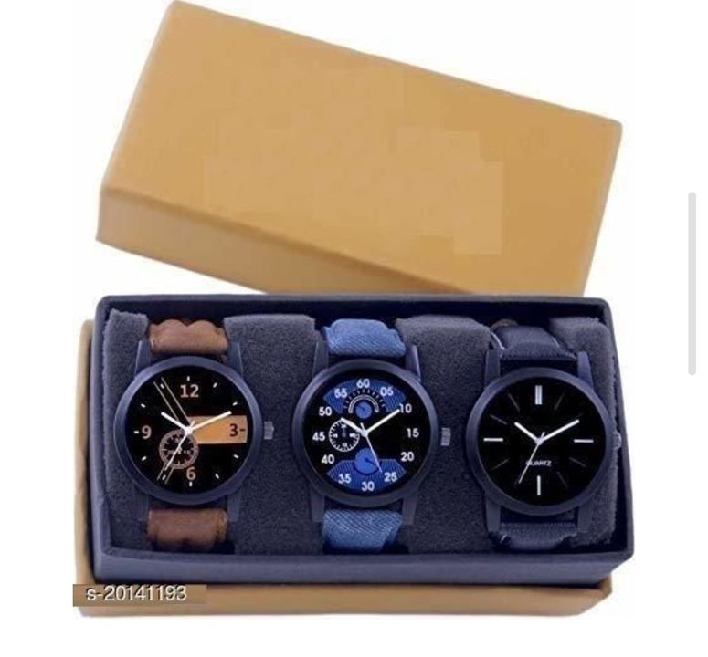 Men's watches combo 3 uploaded by business on 8/12/2021