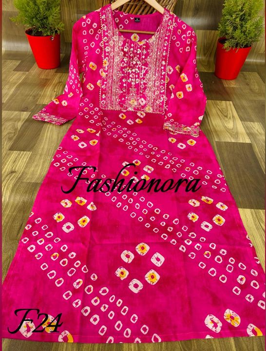 Post image *𝐹ᴀ𝘀𝙝𝙞𝑜𝑁ᴏʀᴀ**_Code-F25_*
Premium Cotton Straight Cut Kurti with Beautiful Embroidery and Sequins work on yoke and Sleeves….*Color- Dark Peach and Rani*Size - 38,40,42,44,46*Mrp - 1399₹ Free Ship*
Ready to Ship