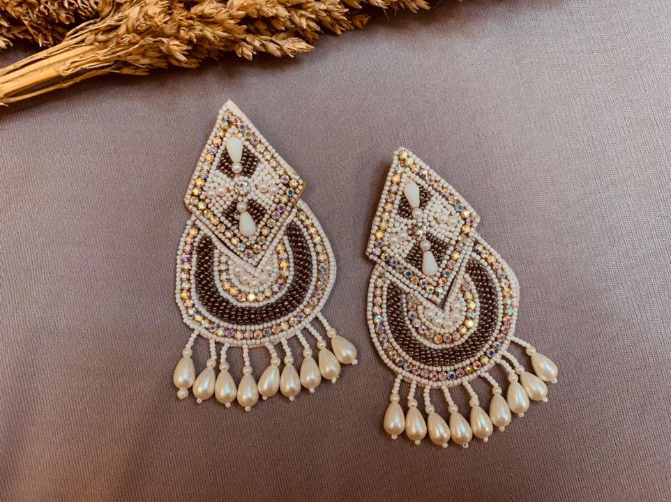 Embroidered earrings  uploaded by business on 8/12/2021