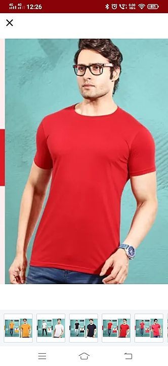Cotton lycra fabric tshirts for mens uploaded by R j sales on 8/30/2020