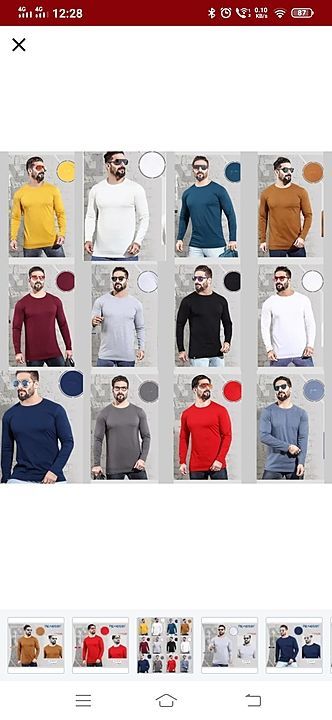 Full sleeve cotton lycra fabric tshirts uploaded by business on 8/30/2020