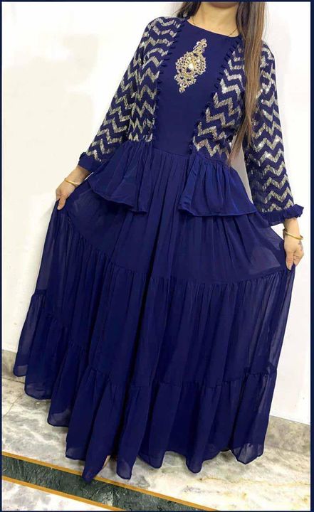 Georgette gown  uploaded by Amudhazhya Fashions on 8/12/2021