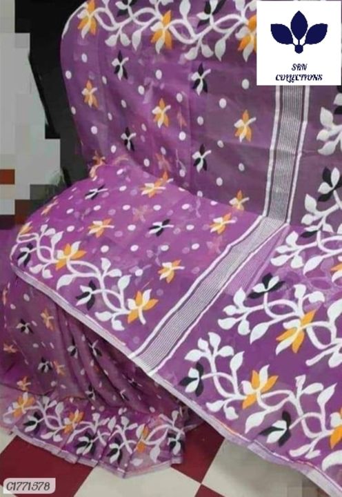 Catalog Name:* Pretty Embroidered Cotton Hnadloom Saree
 uploaded by 🌺ATTRACTIVE COLLECTIONS 🌺 on 8/12/2021