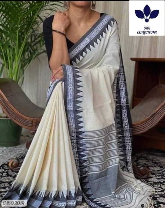 Catalog Name:* Delicate Solid Cotton Silk Handloom Saree With Temple Border uploaded by 🌺ATTRACTIVE COLLECTIONS 🌺 on 8/12/2021