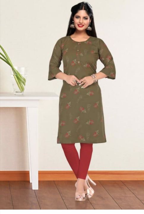 Knee length straight kurti uploaded by business on 8/13/2021