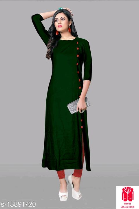Women Rayon A-line Solid Mustard Kurti uploaded by M Shop  on 8/13/2021