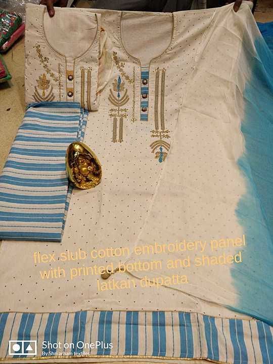 Top cotton with hand work 
Bottom pronted
2 Sade duptta  uploaded by business on 8/30/2020