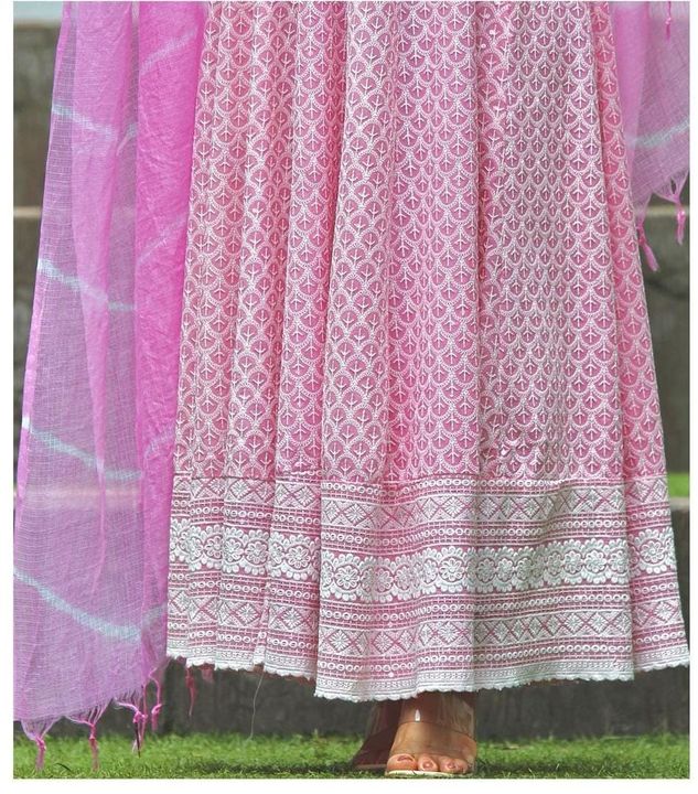 Pink. Anarkali soot uploaded by business on 8/14/2021