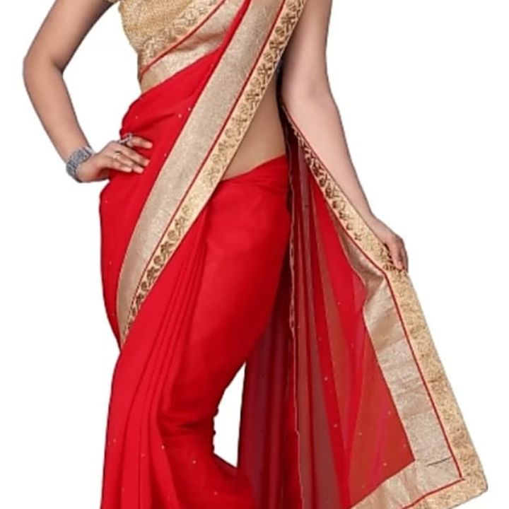 New latest red saree uploaded by Sellerhub1 on 8/14/2021