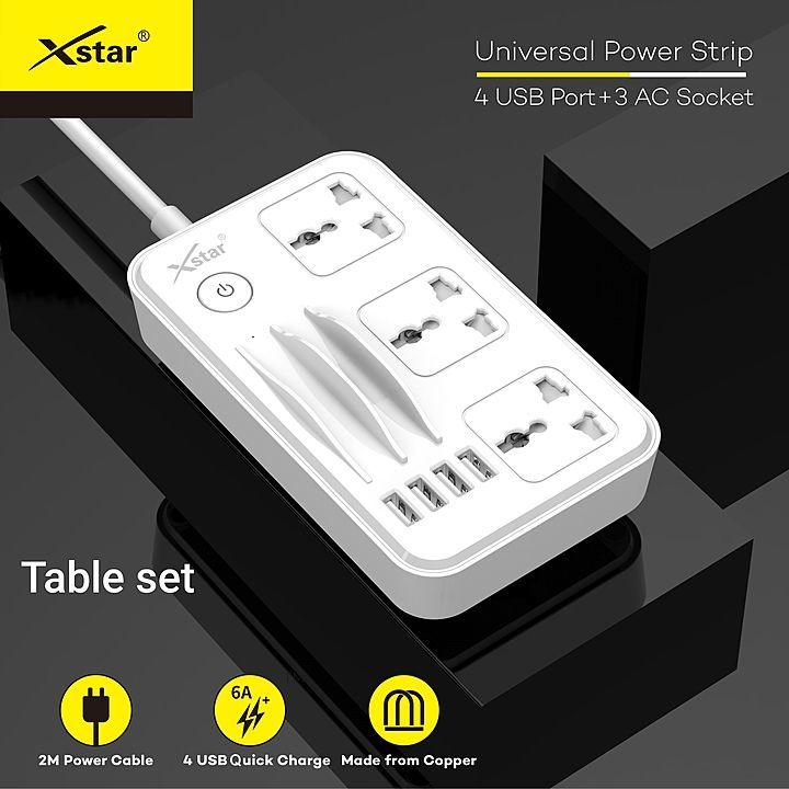 Xstar 4 USB charging+ 3 power adaptors  uploaded by SHUBH on 8/30/2020