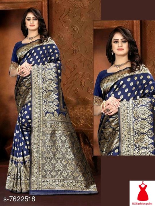 R.S Fashionable Cotton Slik Saree  uploaded by business on 8/14/2021