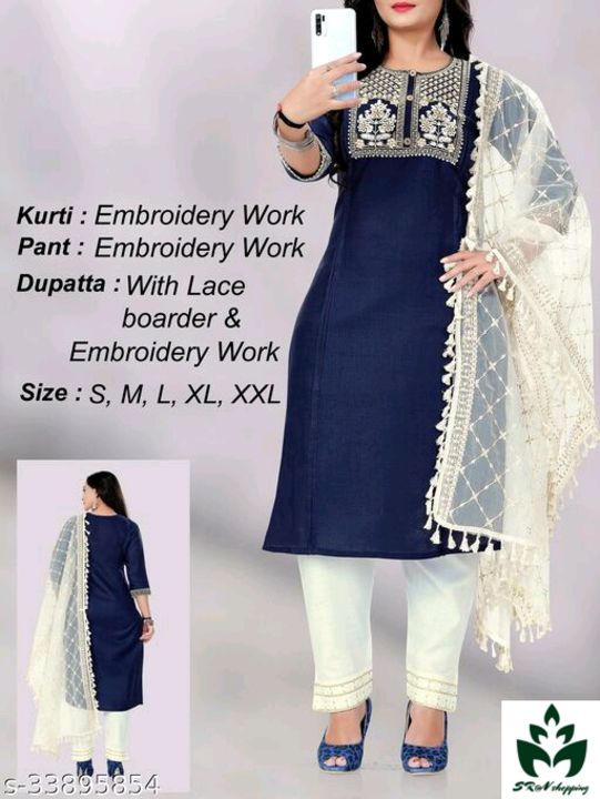 Fancy Kurtis with Pant & Dupatta Set uploaded by 🌺ATTRACTIVE COLLECTIONS 🌺 on 8/14/2021