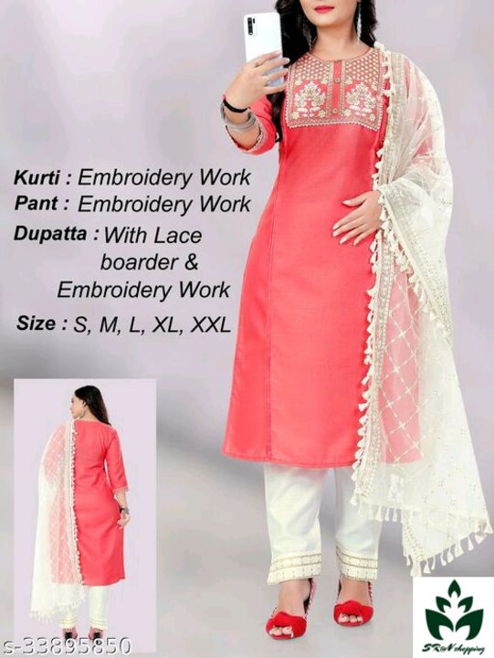 Fancy Kurtis with Pant & Dupatta Set uploaded by 🌺ATTRACTIVE COLLECTIONS 🌺 on 8/14/2021