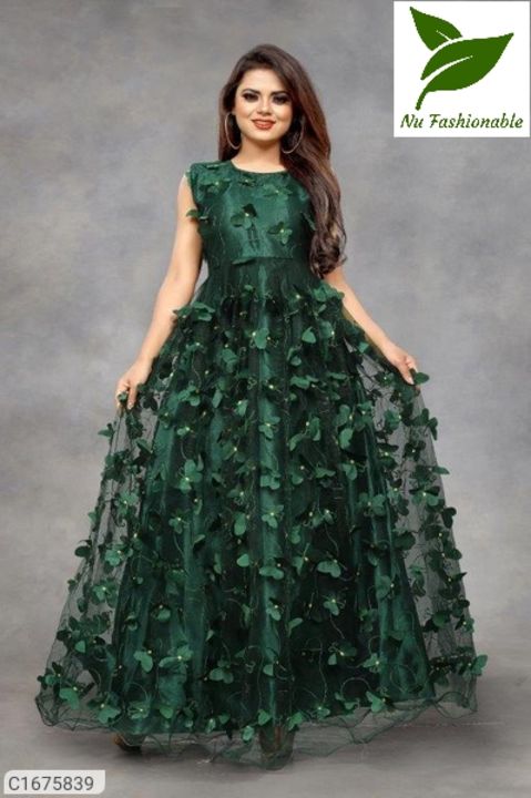 Attractive Embroidered Net  Gowns uploaded by NU Fashion king on 8/15/2021