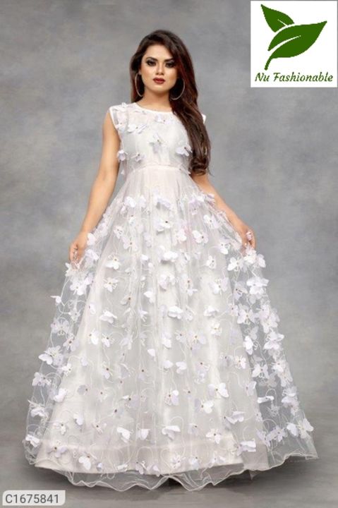 Attractive Embroidered Net  Gowns uploaded by NU Fashion king on 8/15/2021