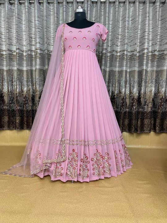 LUNCHING NEW DESIGNER PARTY WEAR EMBROIDERY WORK GOWN WITH DUPATTA* uploaded by Faiyaz dupatta on 8/15/2021