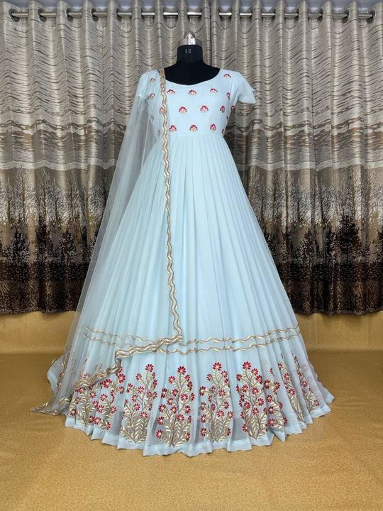 LUNCHING NEW DESIGNER PARTY WEAR EMBROIDERY WORK GOWN WITH DUPATTA* uploaded by Faiyaz dupatta on 8/15/2021
