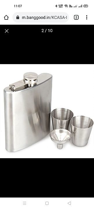 Hipflask with 2 shot glasses and funnel  uploaded by Wholesale Bazaar  on 8/31/2020