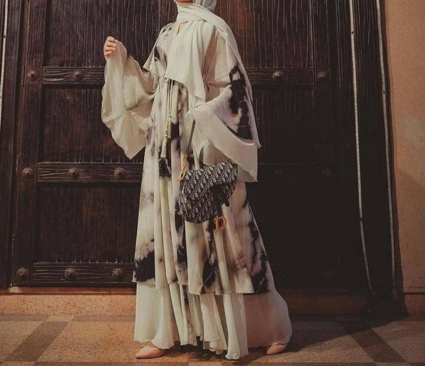 
Premium quality Double layered chiffon abaya 
With shawl and belt uploaded by business on 8/15/2021