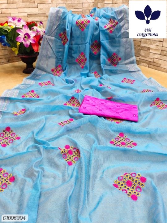 Catalog Name:* Pretty Embroidered Cotton Saree uploaded by 🌺ATTRACTIVE COLLECTIONS 🌺 on 8/15/2021