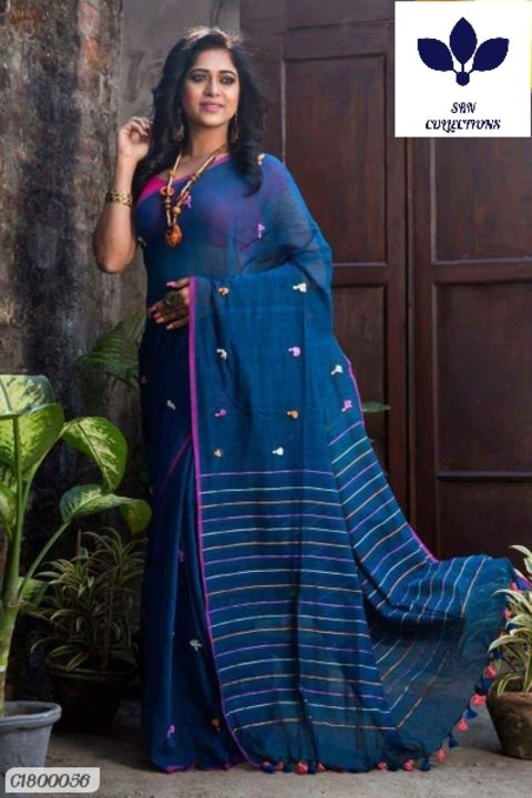 *Catalog Name:* Delicate Woven Cotton Saree uploaded by business on 8/15/2021