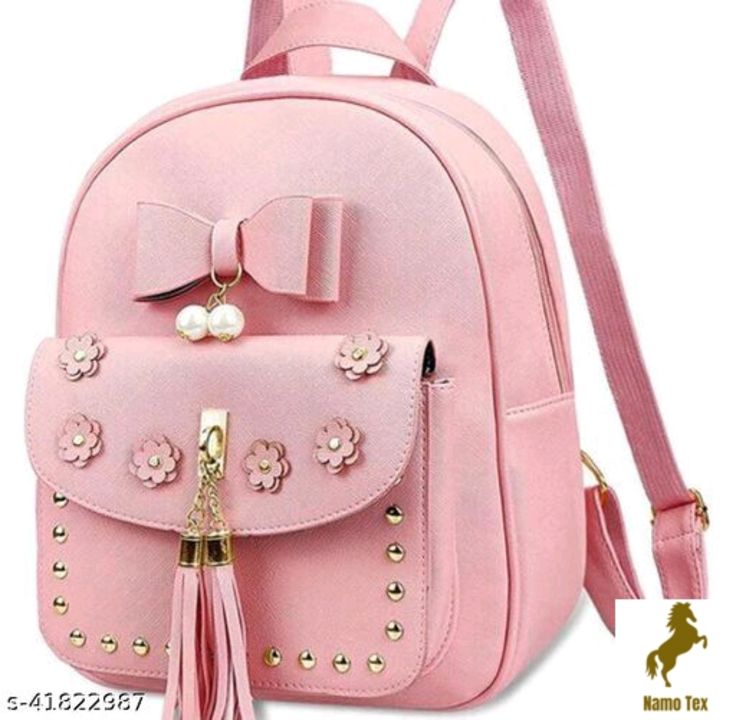 Post image Catalog Name:*Trendy Stylish Women Backpacks*Material: Faux Leather/LeatheretteNo. of Compartments: 1Pattern: EmbellishedMultipack: 1Sizes:Free Size (Length Size: 12 in, Width Size: 10 in)