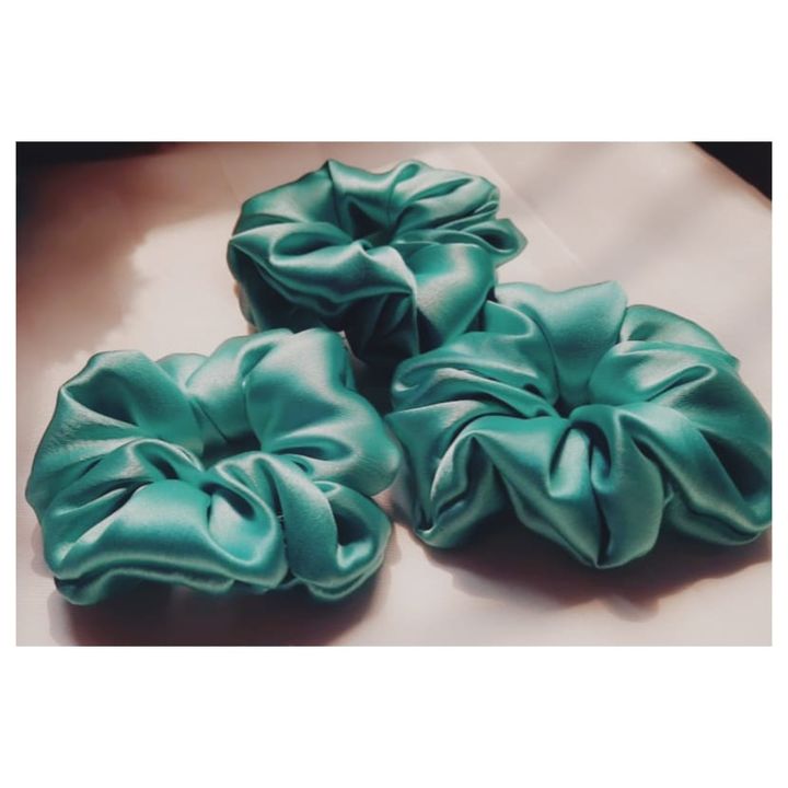 Satin scrunchies  uploaded by Bellacollection101 on 8/16/2021