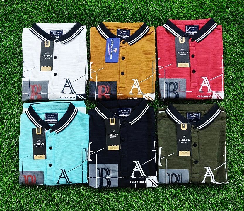 Henry's cotton IMPORTED QUALITY LYCRA Printed Polo Neck t-shirts For Men uploaded by BK Traders on 8/31/2020