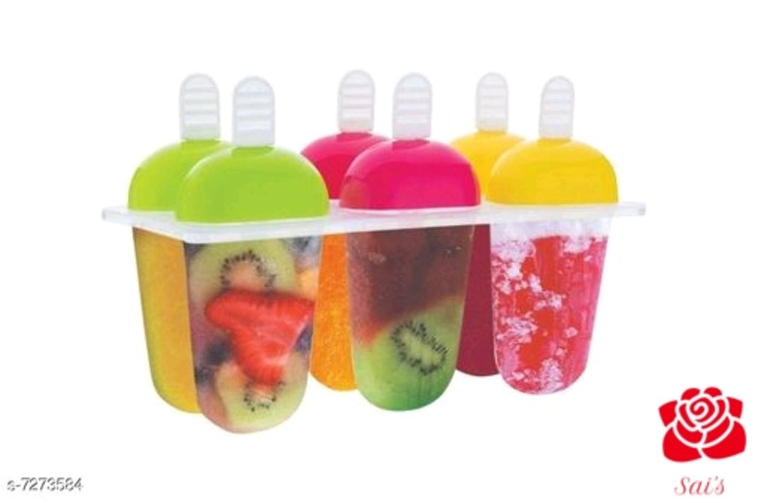 Willanzy plastic ice-cream candy kulfi maker popsicle mould set of 6 pcs uploaded by business on 8/16/2021