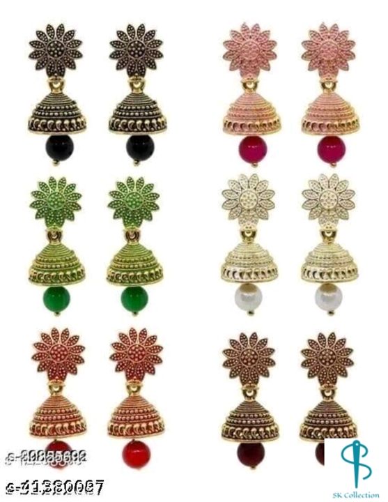 Fancy earrings & studs(combo of six ) uploaded by Sk collection on 8/16/2021