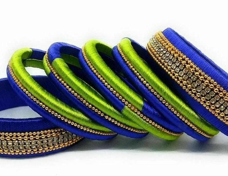 Silk thread bangles uploaded by business on 8/16/2021