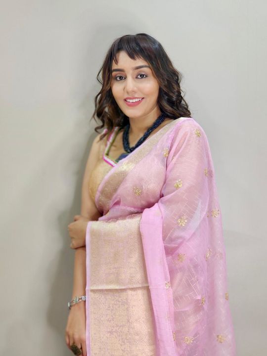 Baby Pink Handwoven Soft Pure weav organza Saree uploaded by business on 8/16/2021
