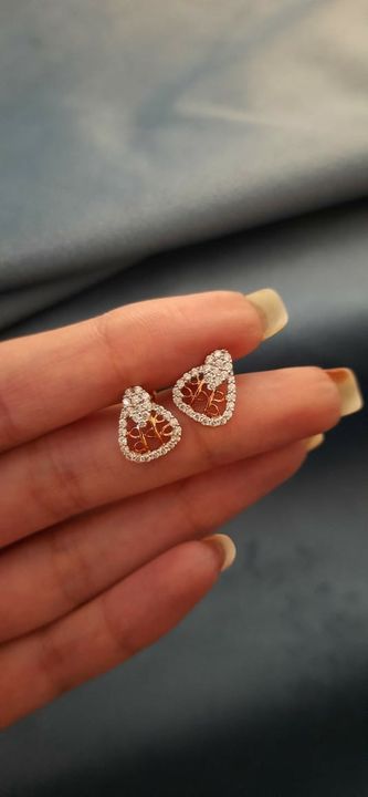 ✨Daily Wear 18k Hallmark Earrings studded with Lab Grown Diamond💎 uploaded by business on 8/16/2021