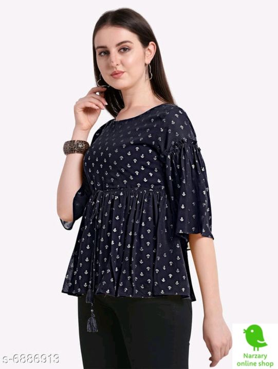 Women's Rayon Printed Puff Sleeves Top uploaded by Narzary online shop on 8/17/2021