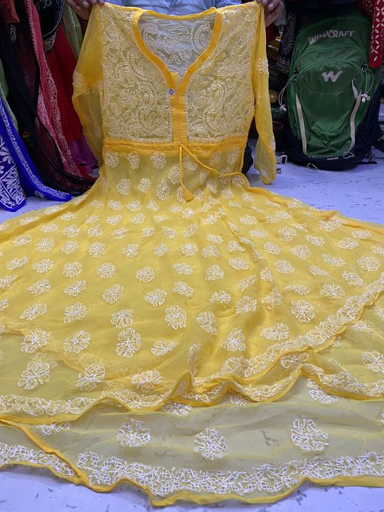 Chikankari dress uploaded by Oblik on 8/17/2021