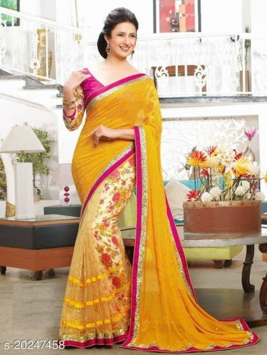 Net saree uploaded by business on 8/17/2021