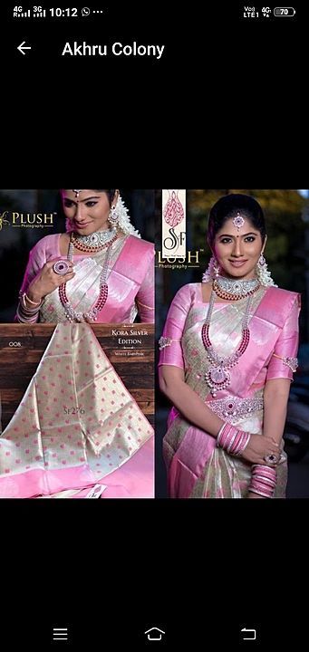 Post image Tisu silk saree
Lenght 5.5 blouse 80 cm 
Qulity is good 
Raidy to dispatch