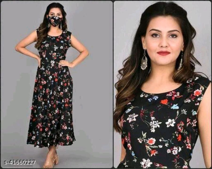 Post image Available CASH ON DELIVERY
Comfy Graceful Women DressesFabric: Poly CrepeSleeve Length: SleevelessPattern: PrintedMultipack: 1Sizes:S (Bust Size: 36 in, Length Size: 50 in) XL (Bust Size: 42 in, Length Size: 50 in) L (Bust Size: 40 in, Length Size: 50 in) M (Bust Size: 38 in, Length Size: 50 in) XXL (Bust Size: 44 in, Length Size: 50 in) XXXL (Bust Size: 46 in, Length Size: 50 in) 
Country of Origin: India