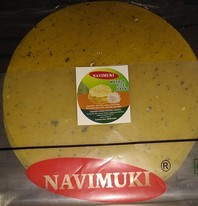 Navimuki special rice masala papad 8Inch uploaded by Cinagro Foods private limited on 5/30/2020